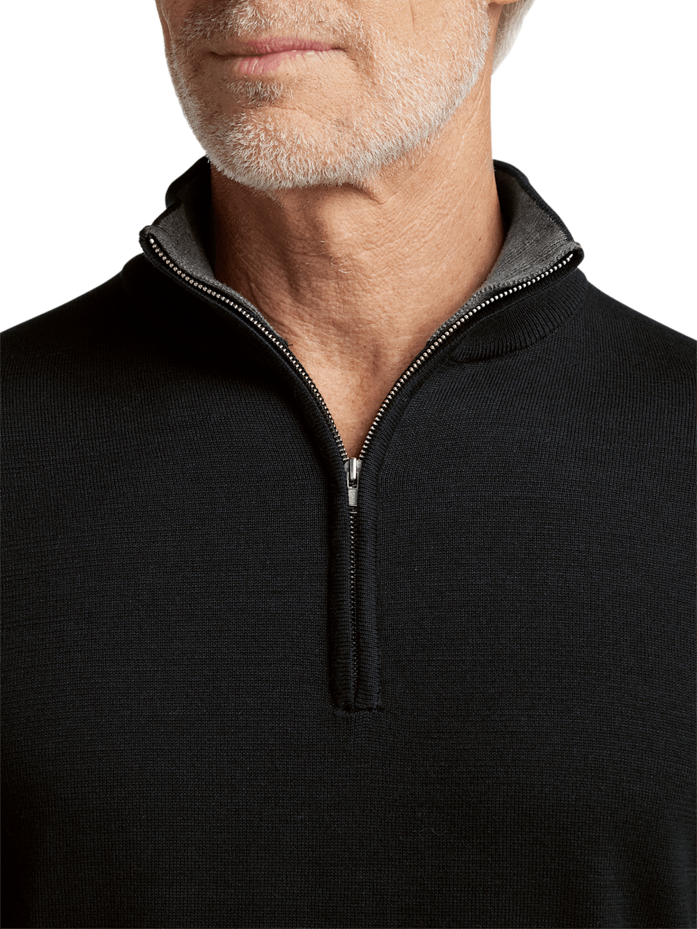 Alternate Image of Supima Cotton Quarter Zip Mock Neck Sweater-2