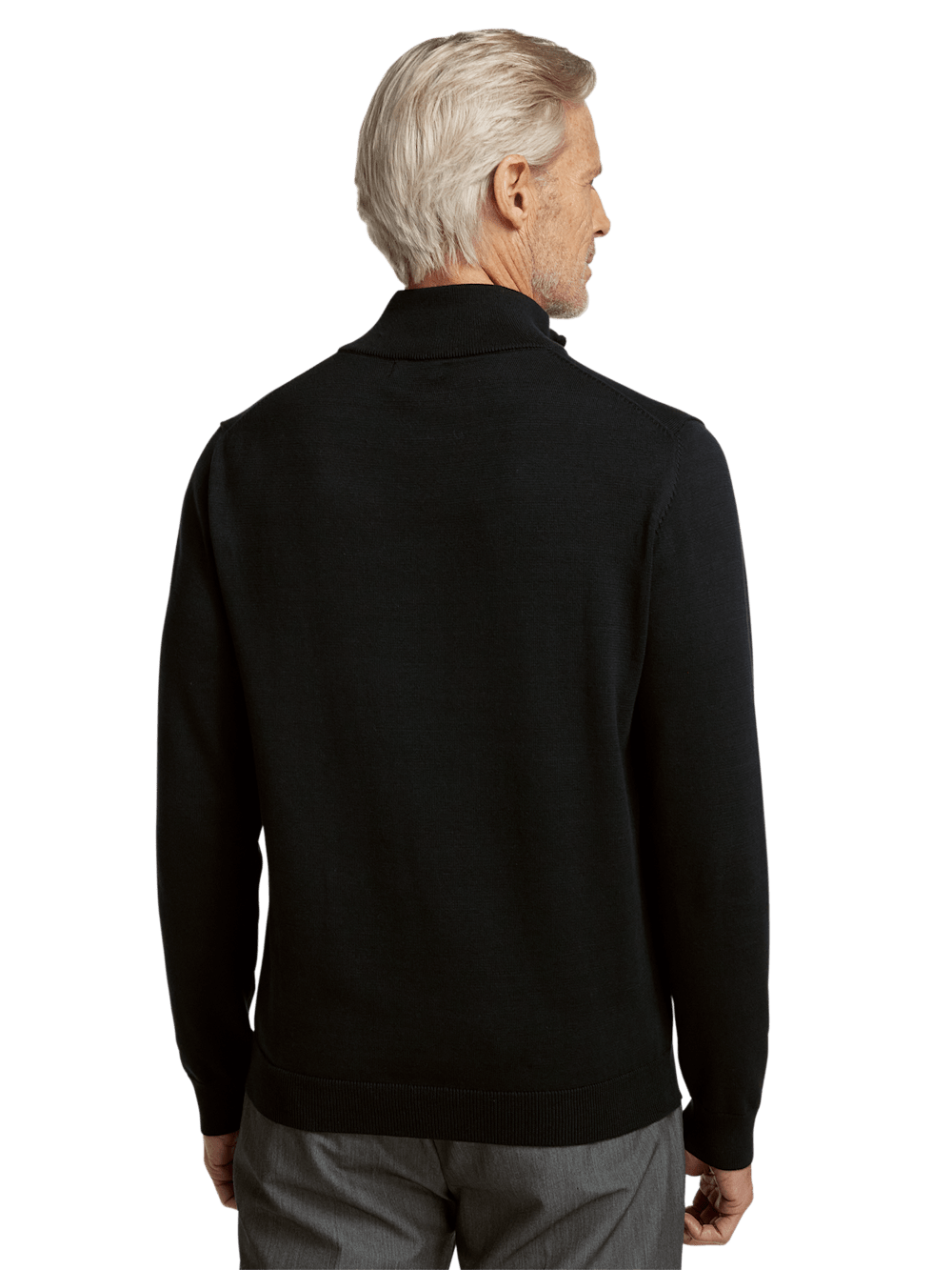 Alternate Image of Supima Cotton Quarter Zip Mock Neck Sweater-4