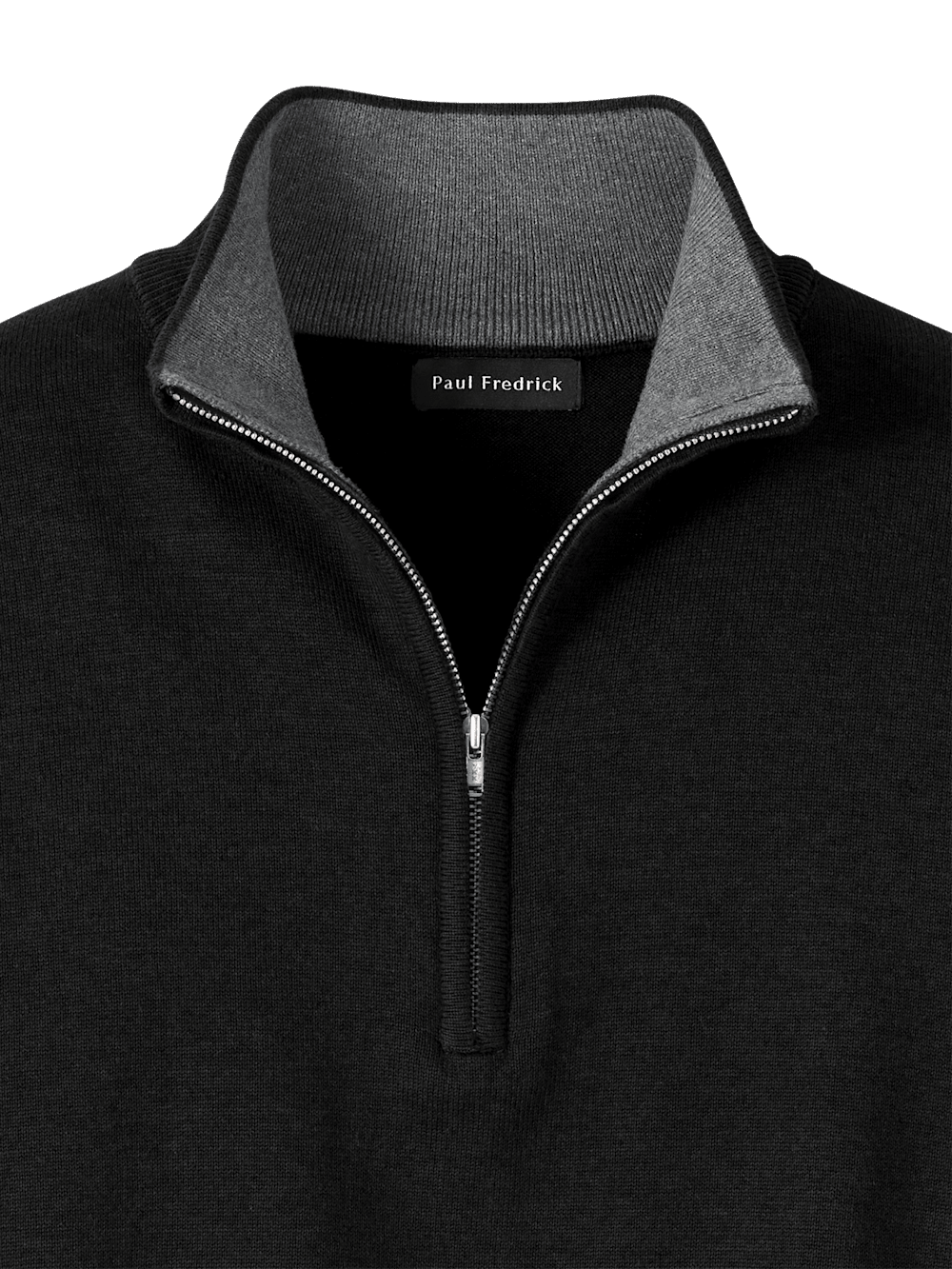 Alternate Image of Supima Cotton Quarter Zip Mock Neck Sweater-5