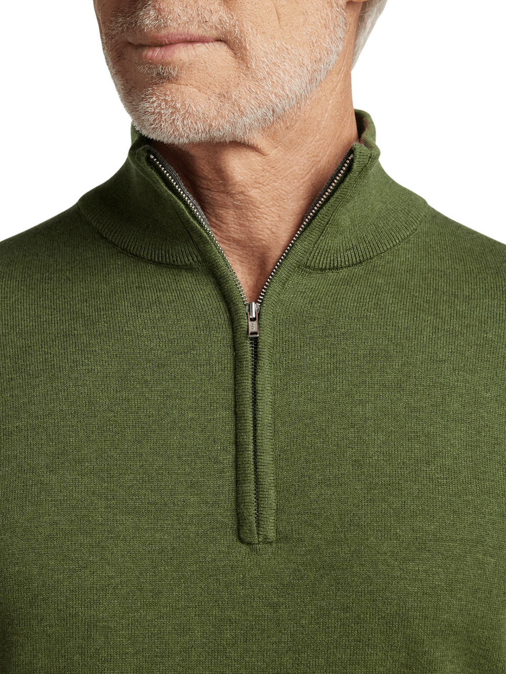 Alternate Image of Supima Cotton Quarter Zip Mock Neck Sweater-2