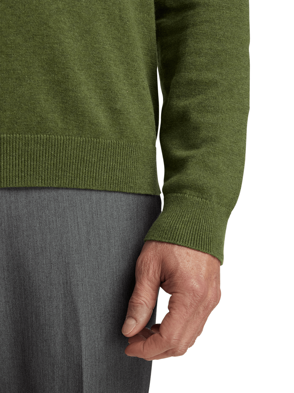 Alternate Image of Supima Cotton Quarter Zip Mock Neck Sweater-3