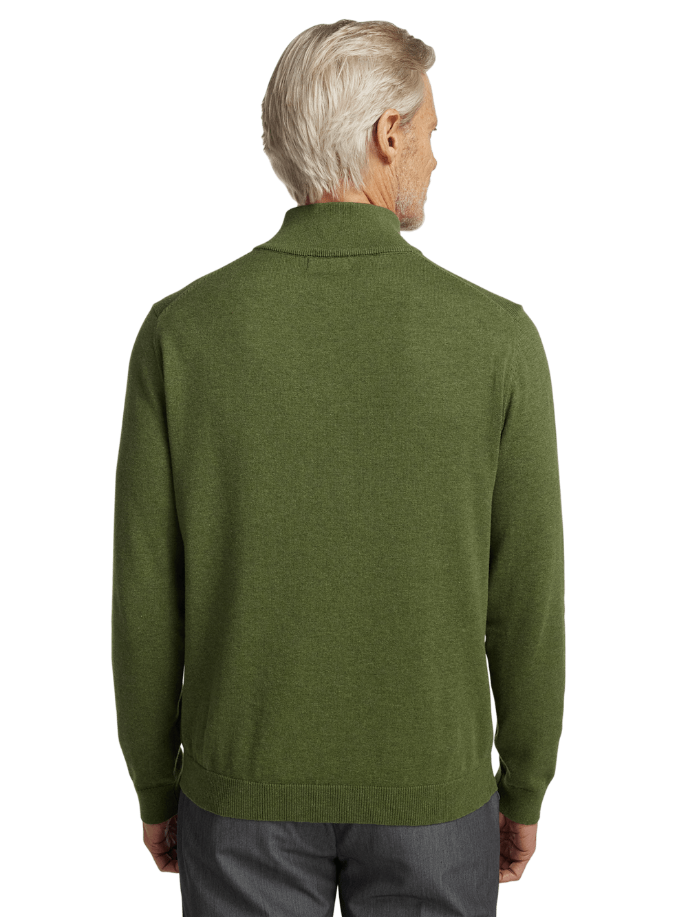 Alternate Image of Supima Cotton Quarter Zip Mock Neck Sweater-4