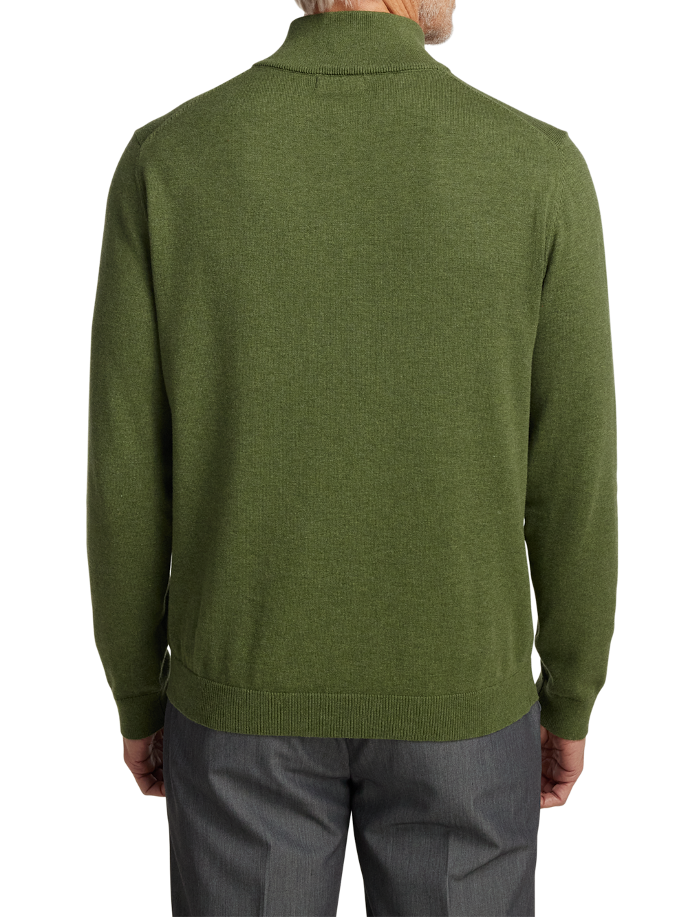 Alternate Shot of Men's Olive Solid Knitwear  - 4
