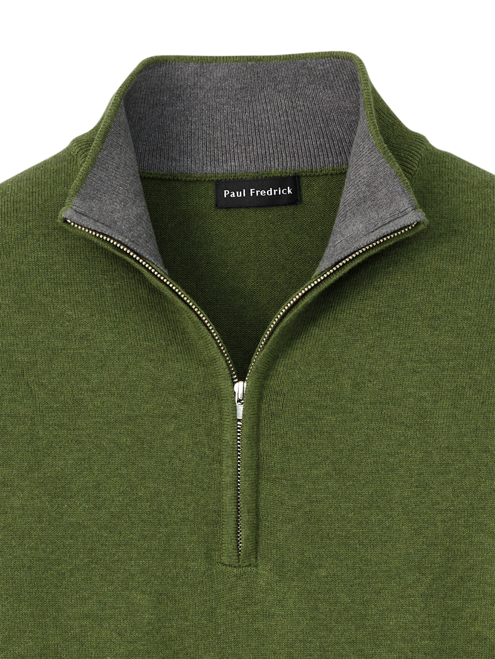 Alternate Shot of Men's Olive Solid Knitwear  - 5