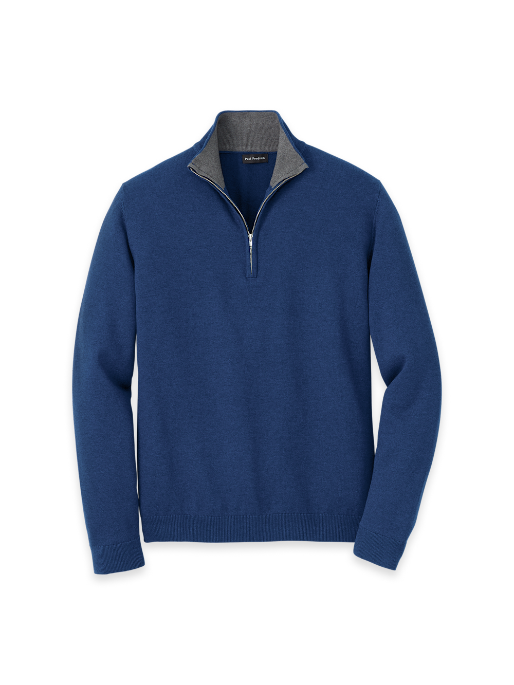 Men's Dark Blue Solid Knitwear 