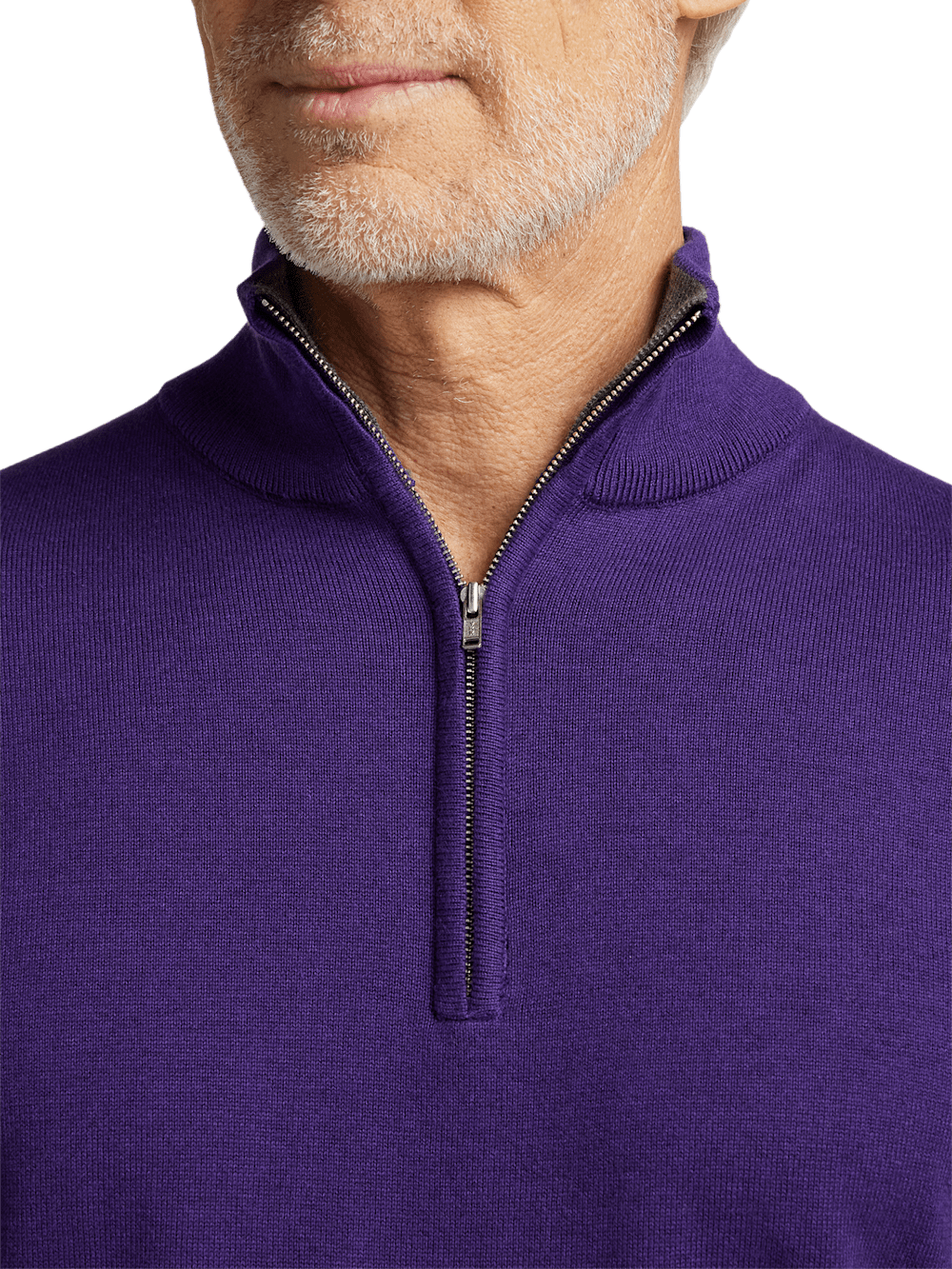 Alternate Image of Supima Cotton Quarter Zip Mock Neck Sweater-2