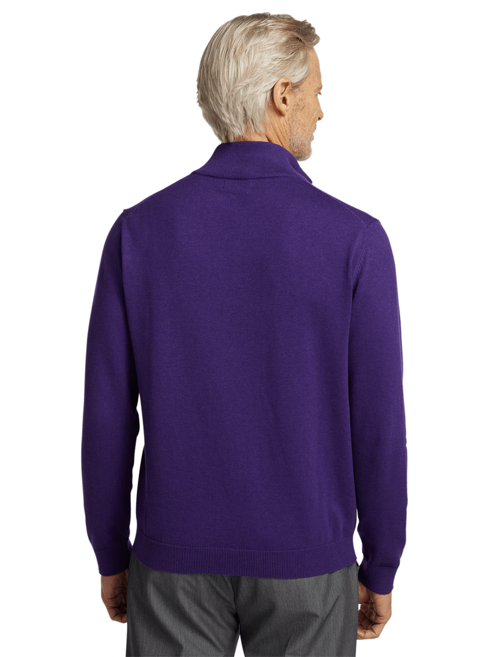 Alternate Image of Supima Cotton Quarter Zip Mock Neck Sweater-4