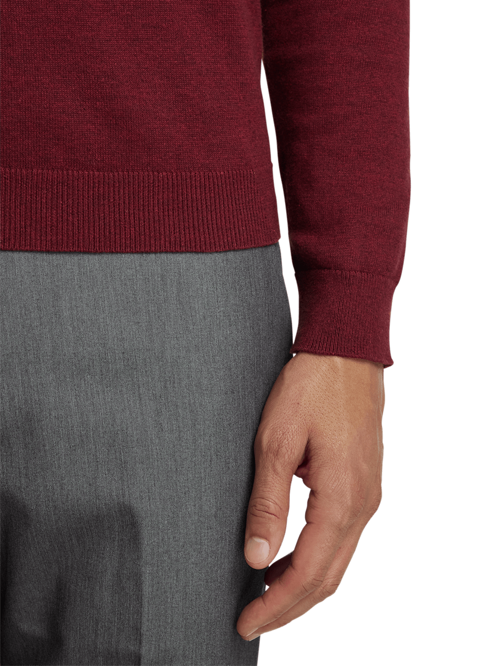 Alternate Image of Supima Cotton Quarter Zip Mock Neck Sweater-3