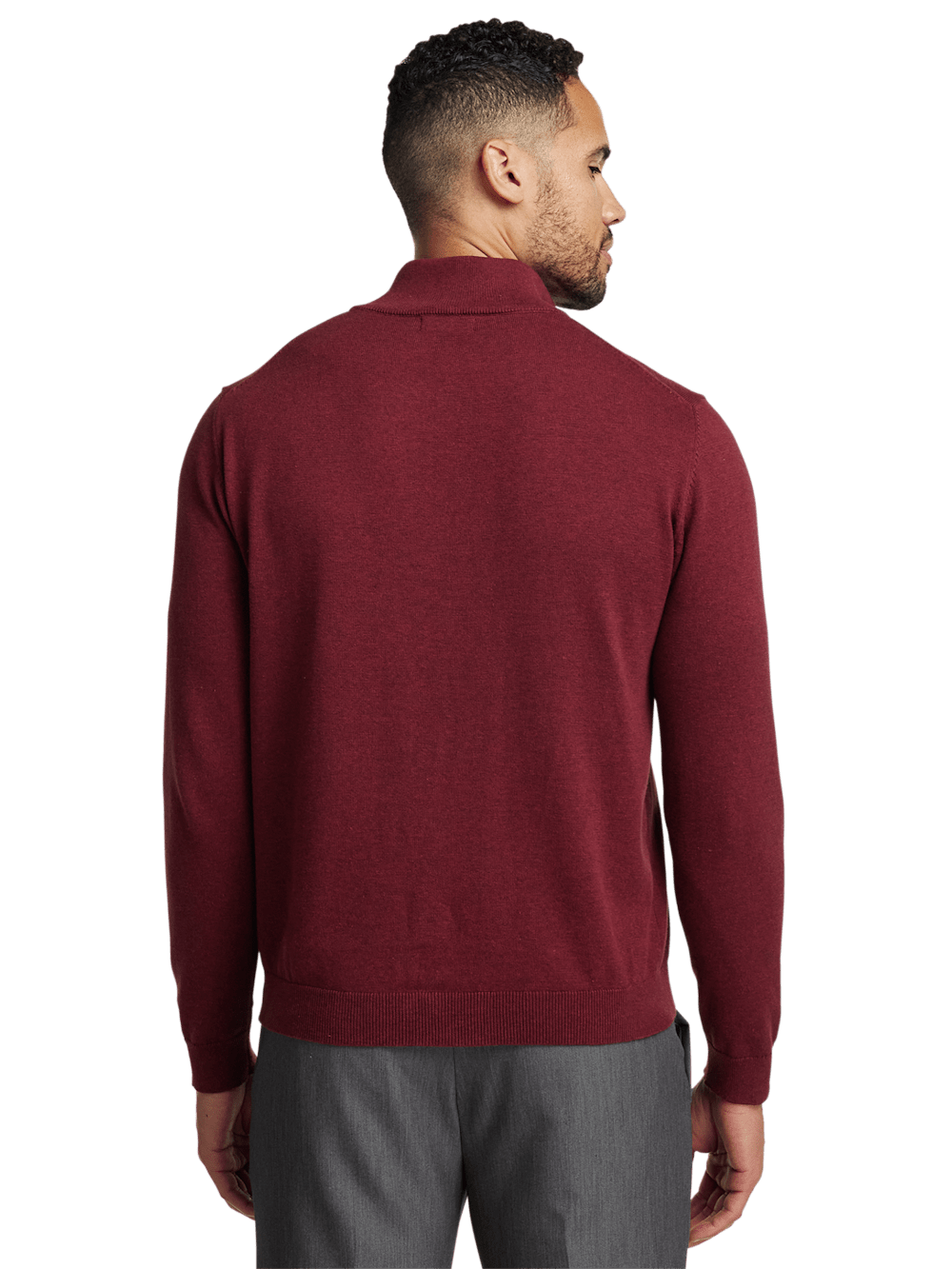Alternate Image of Supima Cotton Quarter Zip Mock Neck Sweater-4