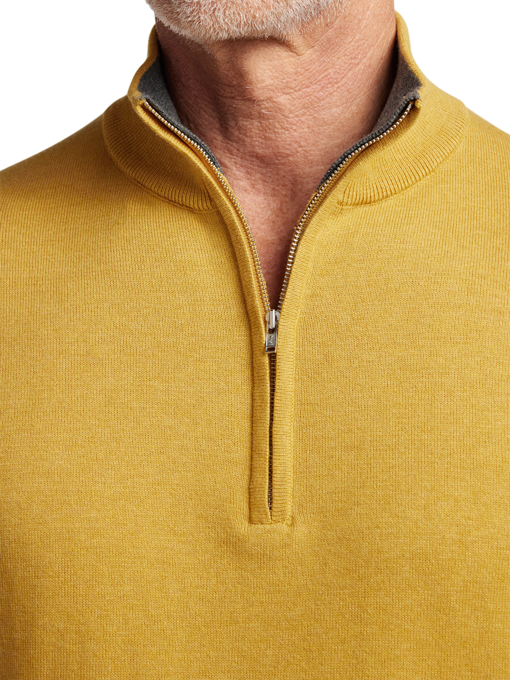 Supima Cotton Quarter Zip Mock Neck Sweater - Mustard – Paul Fredrick Supima Cotton Quarter Zip Mock Neck Sweater - Mustard – Paul Fredrick