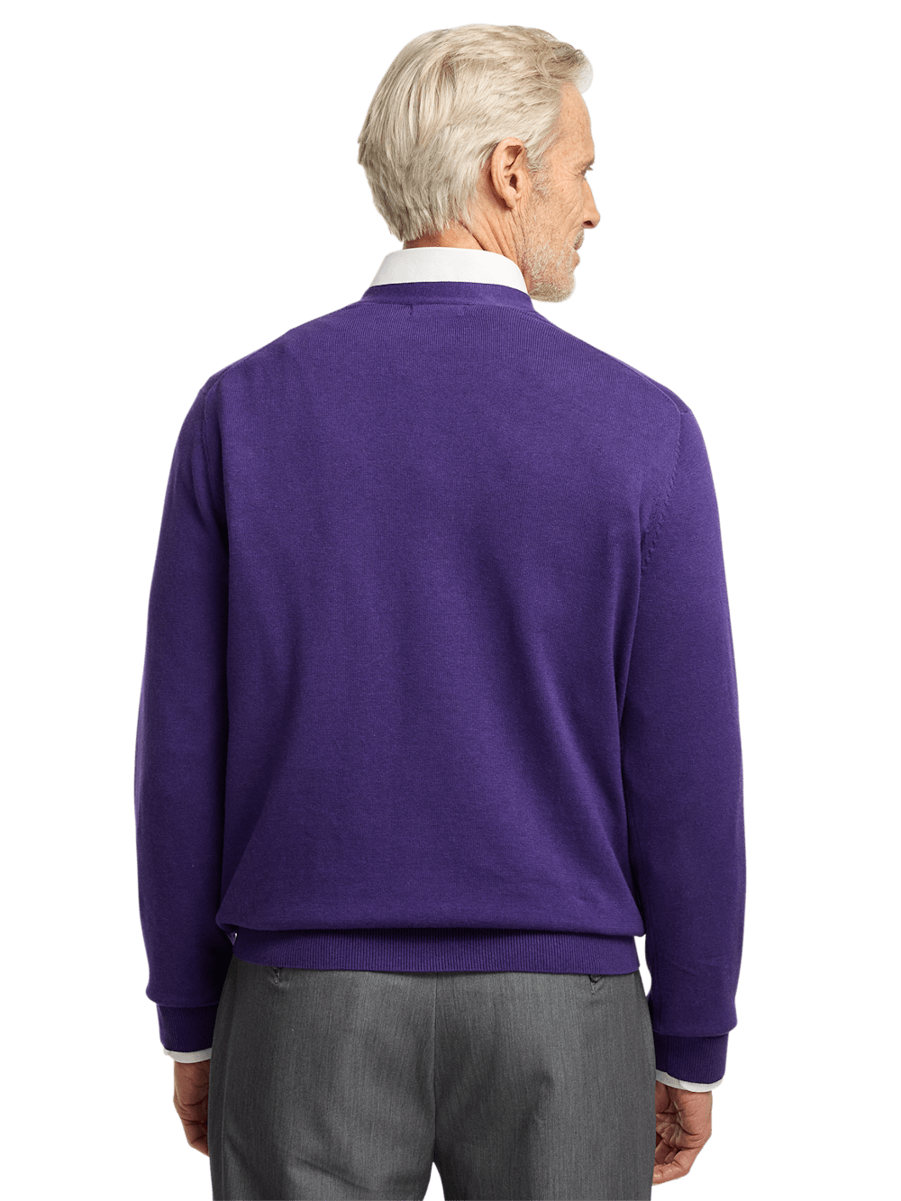 Supima Cotton Button Front Cardigan - Plum – Paul Fredrick