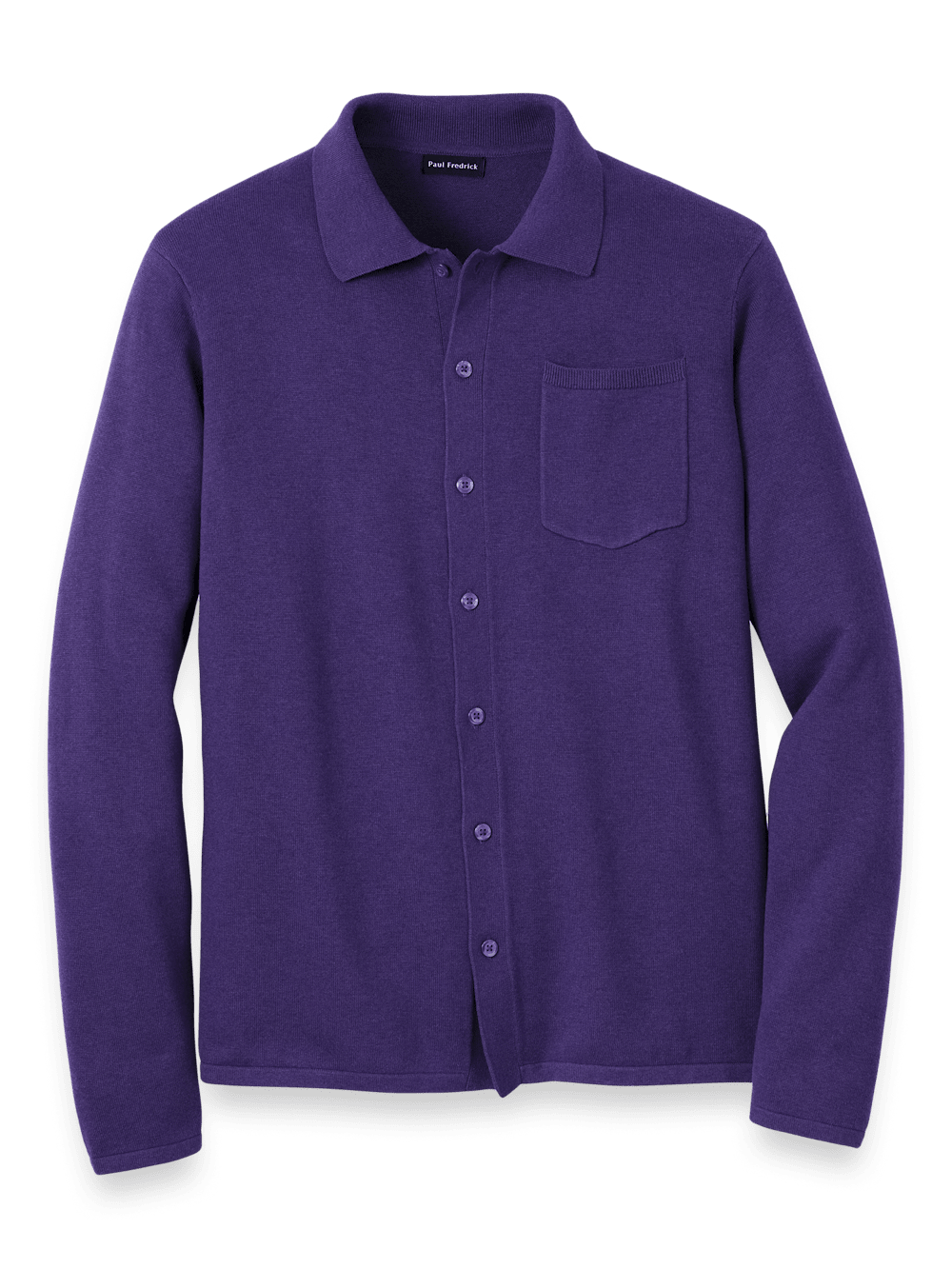 Product Image of Supima Cotton Button Front Polo-Plum
