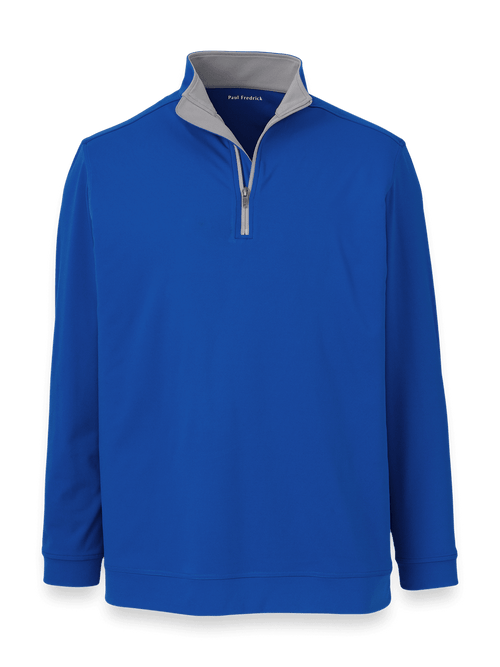Performance Blend Quarter Zip Mock Neck - Purple – Paul Fredrick