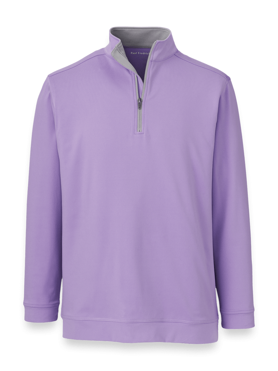 Performance Blend Quarter Zip Mock Neck - Purple – Paul Fredrick