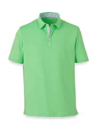 Performance Blend Three Button Polo - Lime
