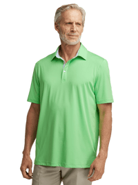 Performance Blend Three Button Polo - Lime