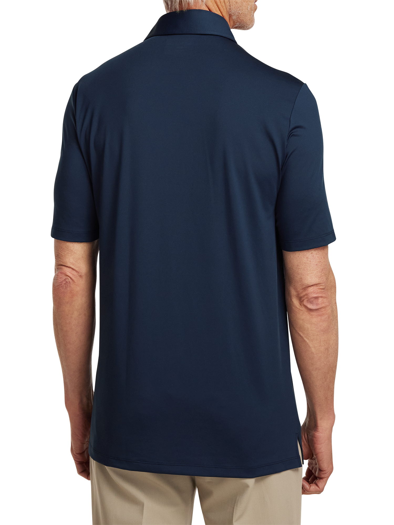 Performance Blend Three Button Polo - Navy