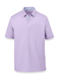Performance Blend Three Button Polo - Light Purple