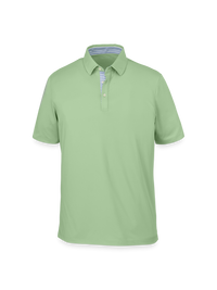 Performance Blend Three Button Polo - Light Green