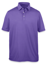 Performance Blend Three Button Polo - Purple