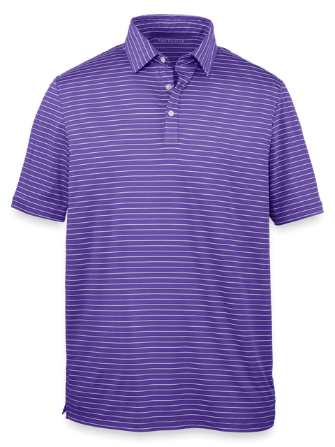 Performance Blend Three Button Polo - Purple – Paul Fredrick