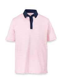 Performance Blend Three Button Polo - Pink