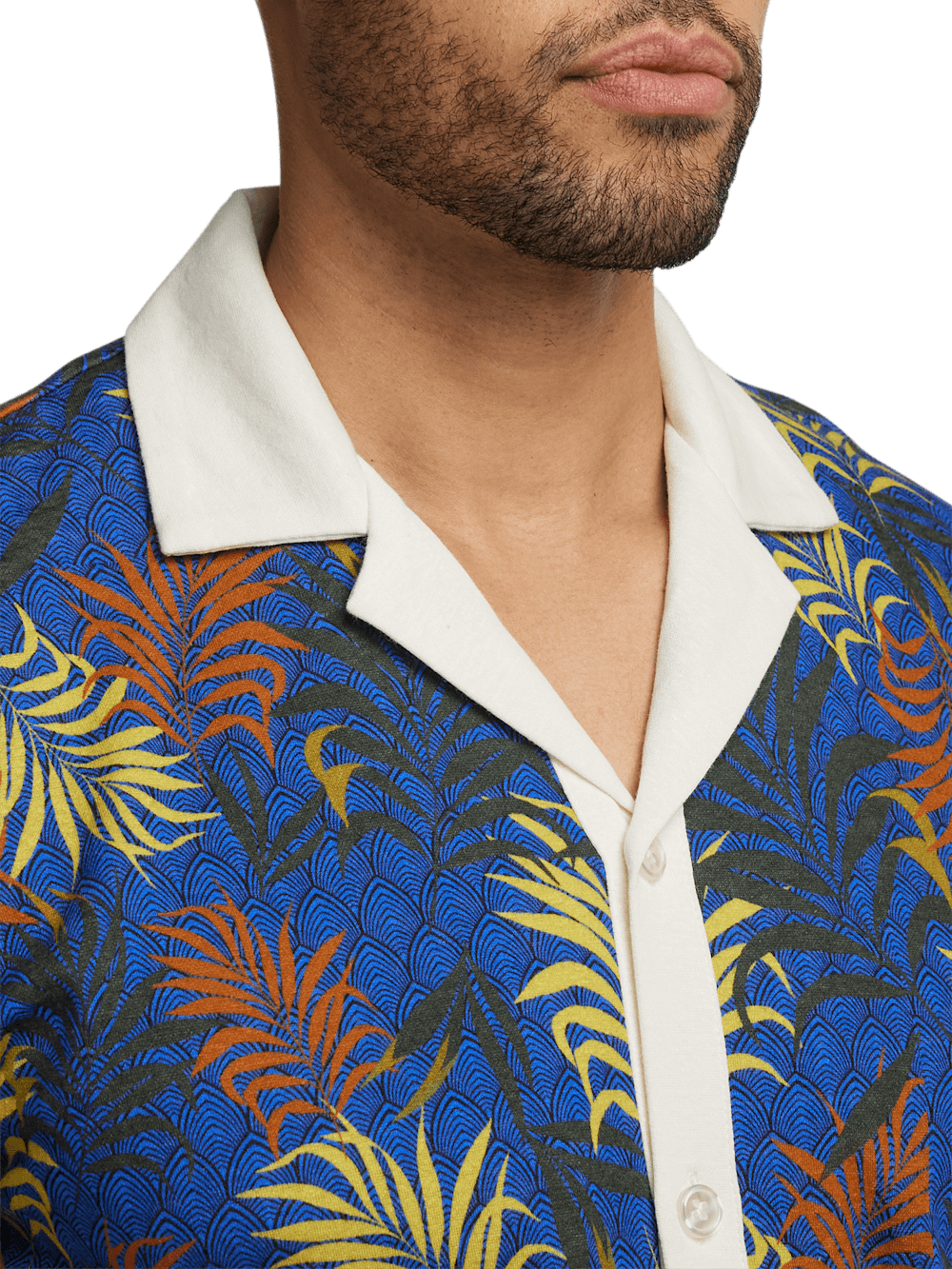 Alternate Image of Linen Blend Button Front Camp Collar-2