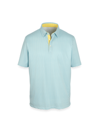 Performance Blend Three Button Polo - Yellow Multi