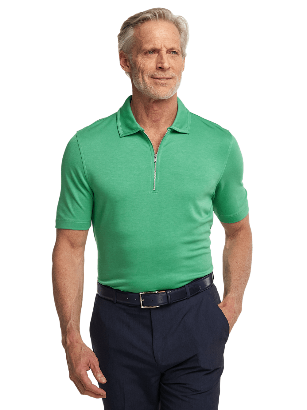 Alternate Image of Lyocell Blend Quarter Zip Polo-4
