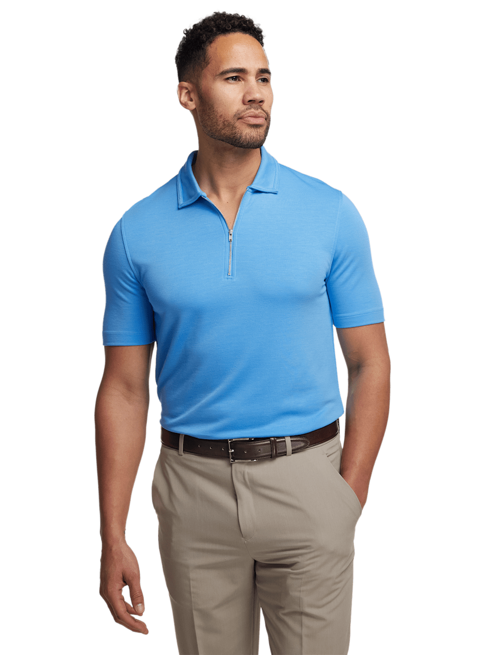 Alternate Image of Lyocell Blend Quarter Zip Polo-4