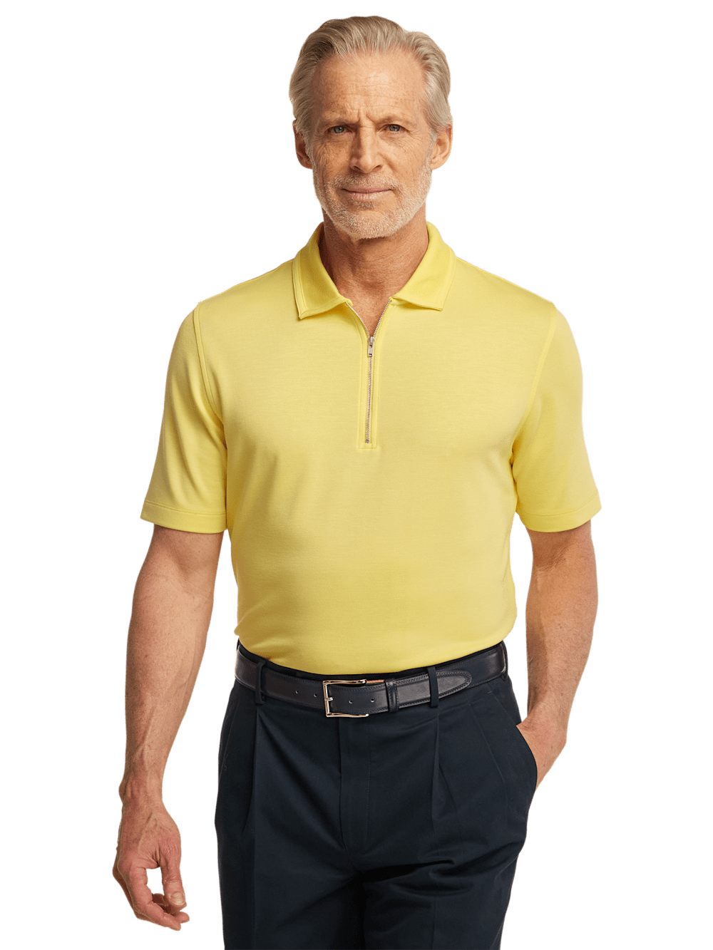 Alternate Image of Lyocell Blend Quarter Zip Polo-4