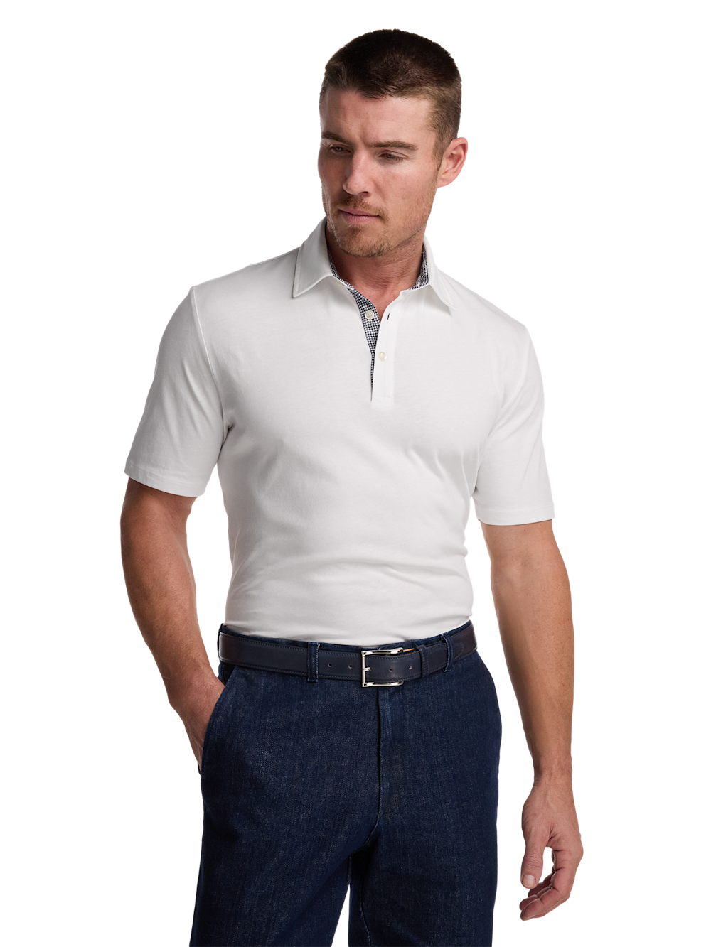 Alternate Image of Mercerized Cotton Three Button Polo-2