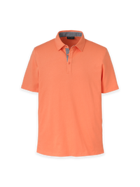 Mercerized Cotton Three Button Polo - Melon