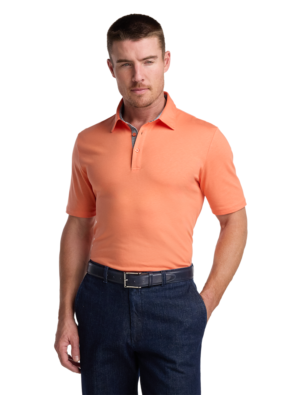 Alternate Image of Mercerized Cotton Three Button Polo-2