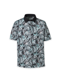 Cotton Three Button Polo - Black