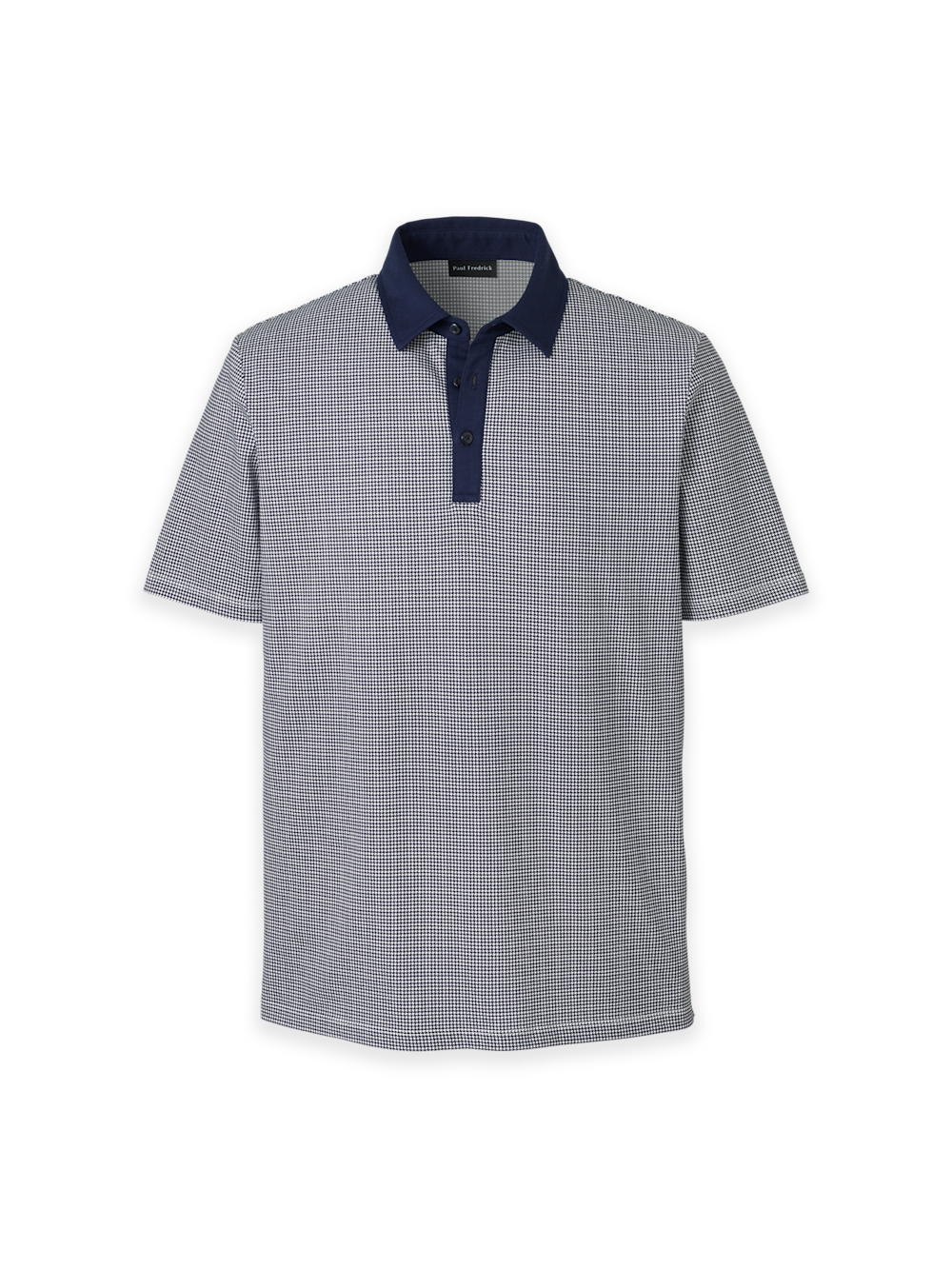 Product Image of Cotton Three Button Polo-Navy