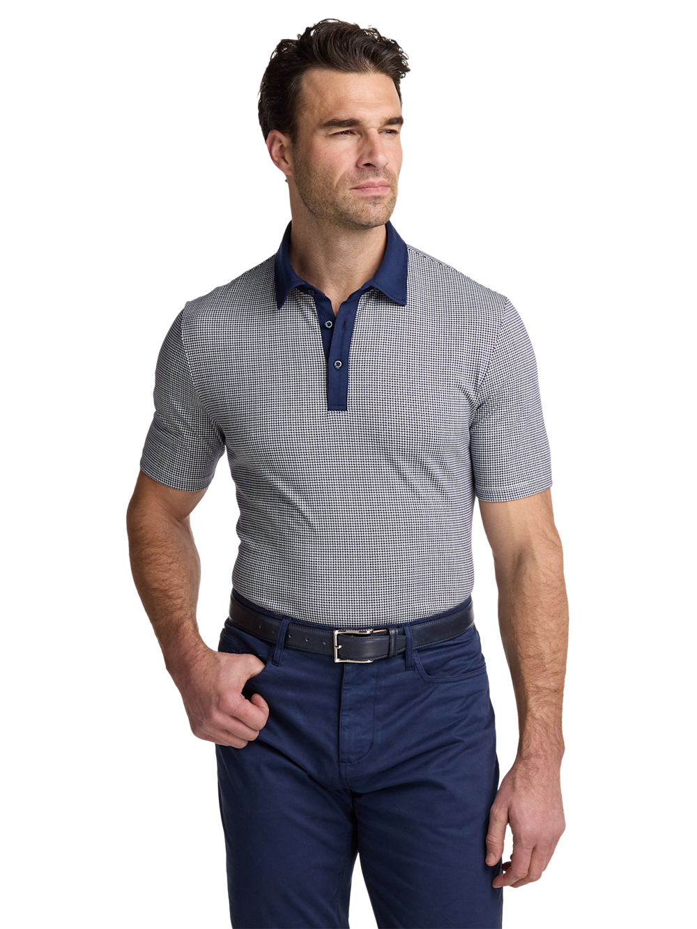 Alternate Image of Cotton Three Button Polo-2