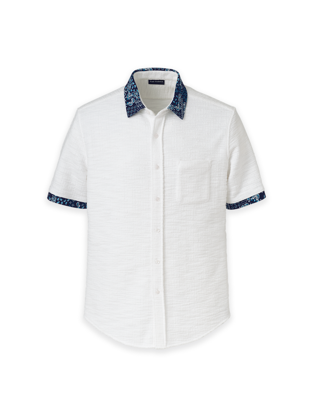 Product Image of Cotton Button Front Polo-White
