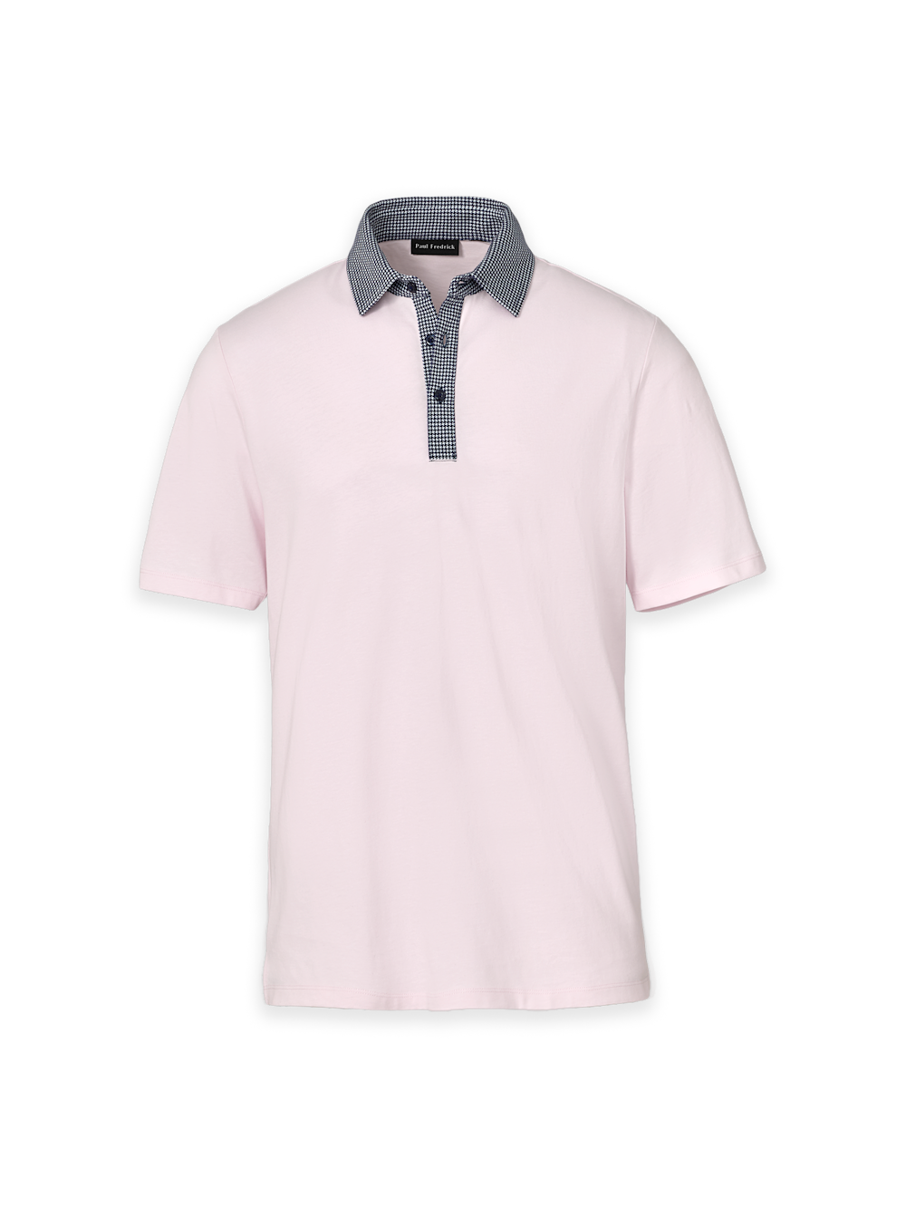 Product Image of Mercerized Cotton Three Button Polo-Pink