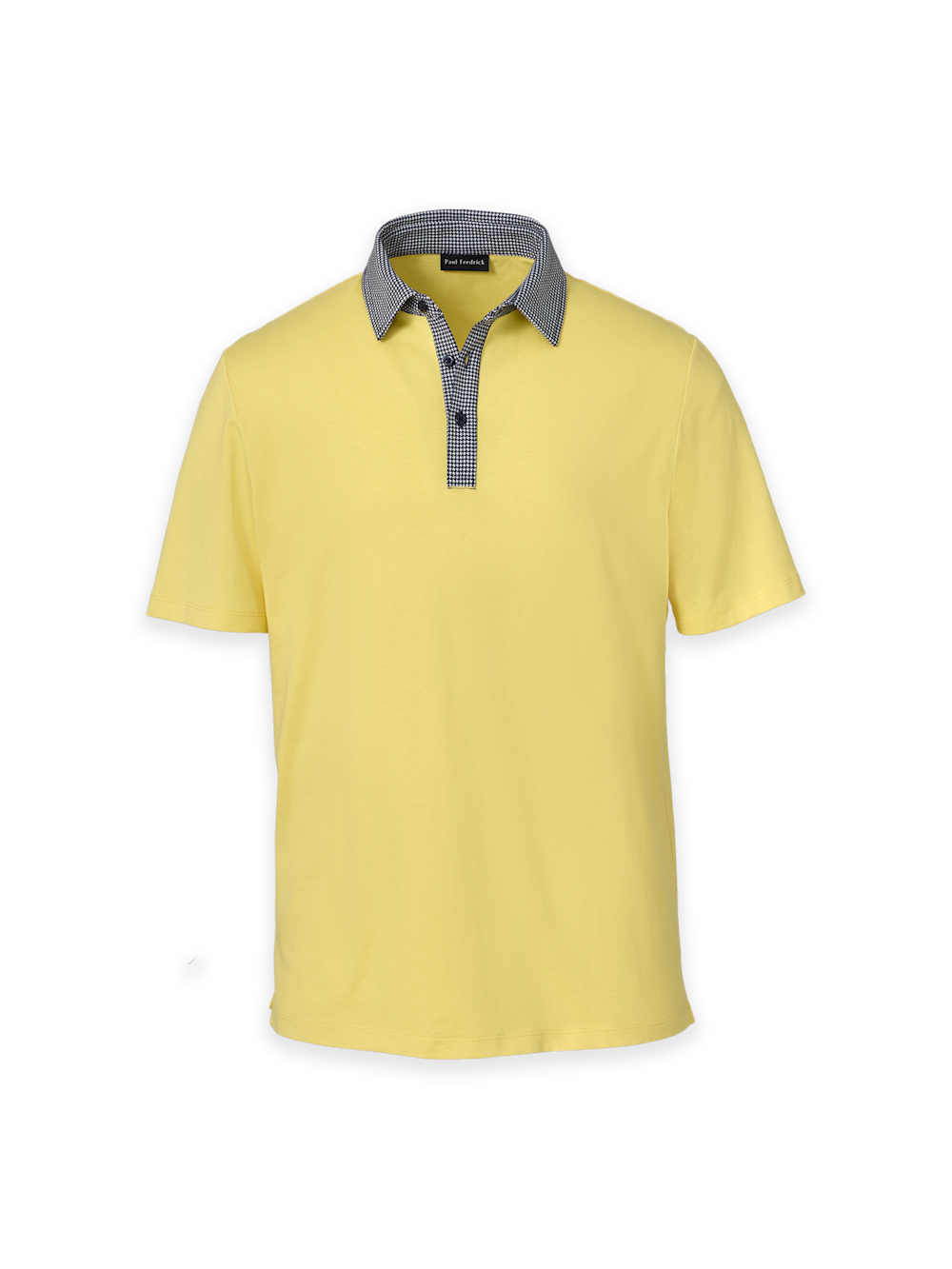 Product Image of Mercerized Cotton Three Button Polo-Yellow
