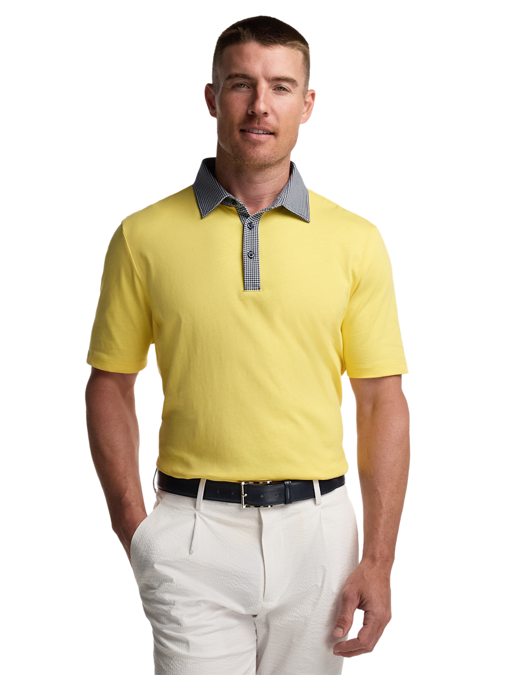 Alternate Image of Mercerized Cotton Three Button Polo-1