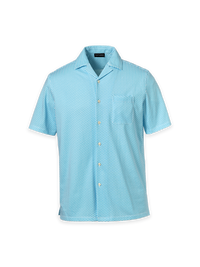 Cotton Button Front Camp - Light Blue