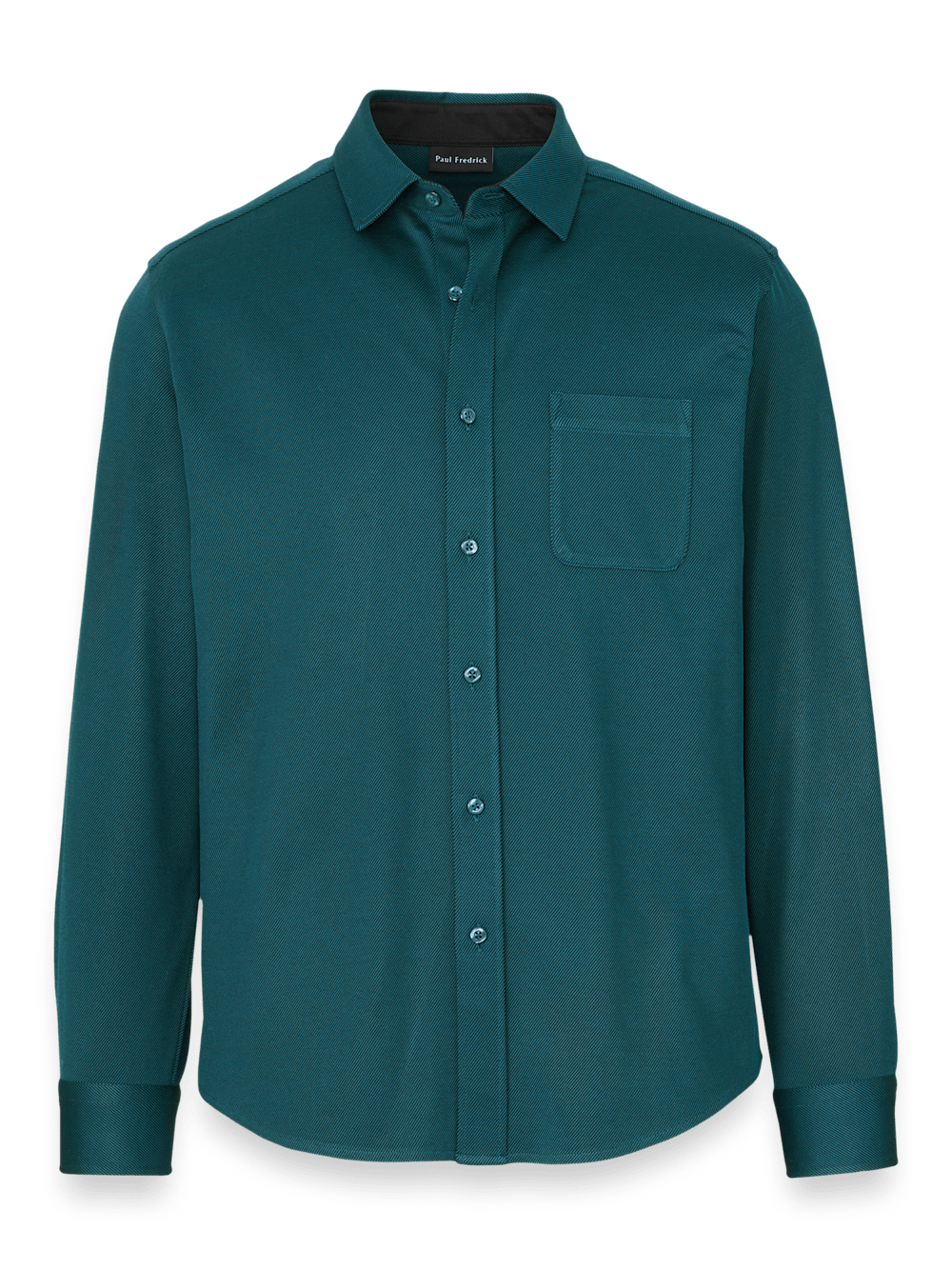 Product Image of Cotton Blend Button Front Polo-Teal