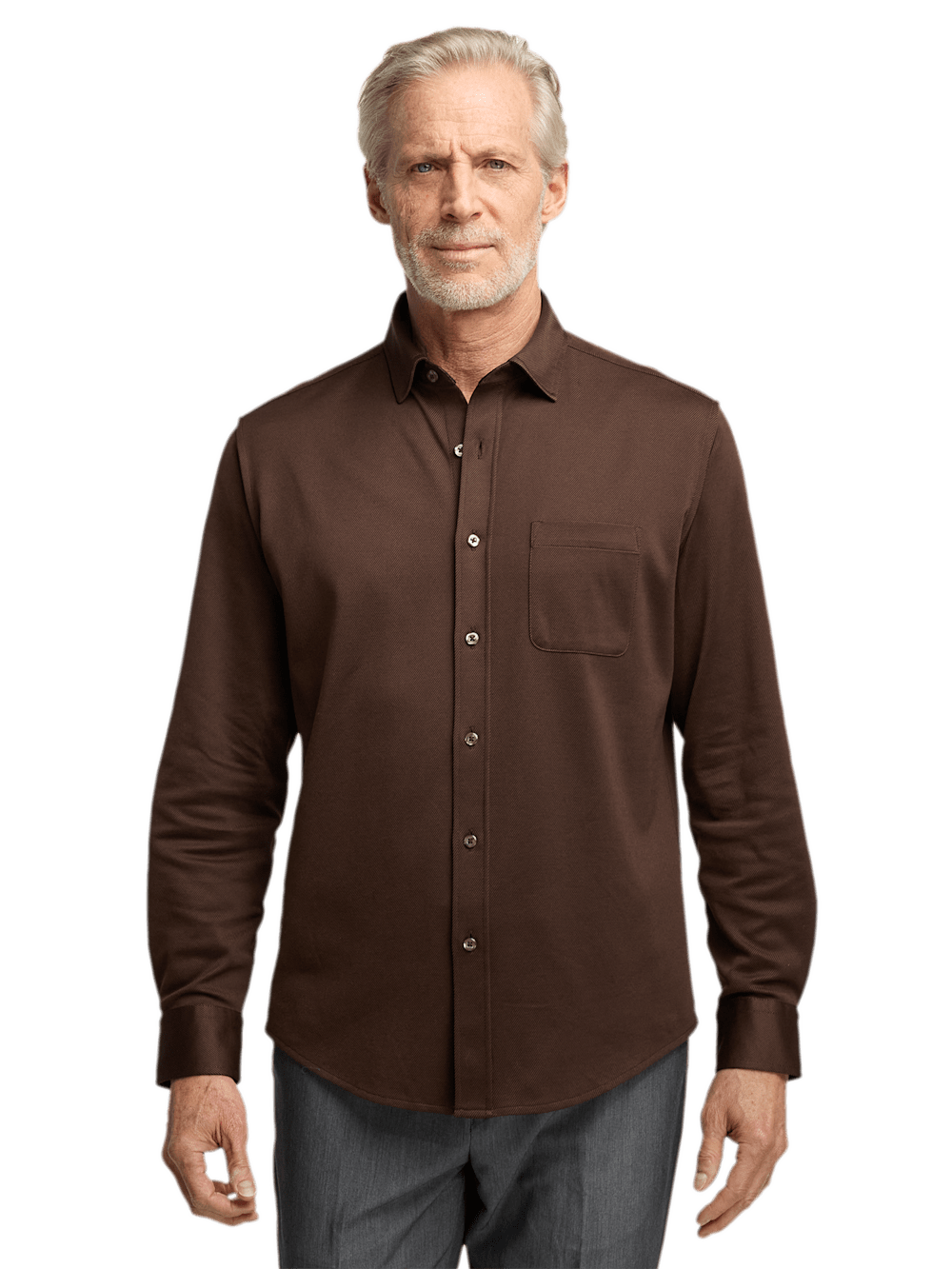 Alternate Image of Cotton Blend Button Front Polo-1