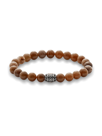 Semi Precious Bead Bracelet - Tan Multi
