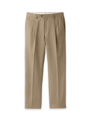 Wool Gabardine Pants - Tan