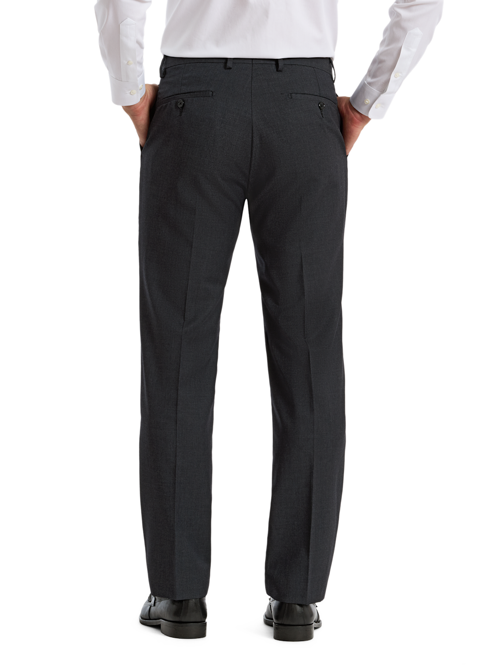Alternate Shot of Men's Charcoal Solid Bottoms  - 6#["PA4010L", "model_flat front"]