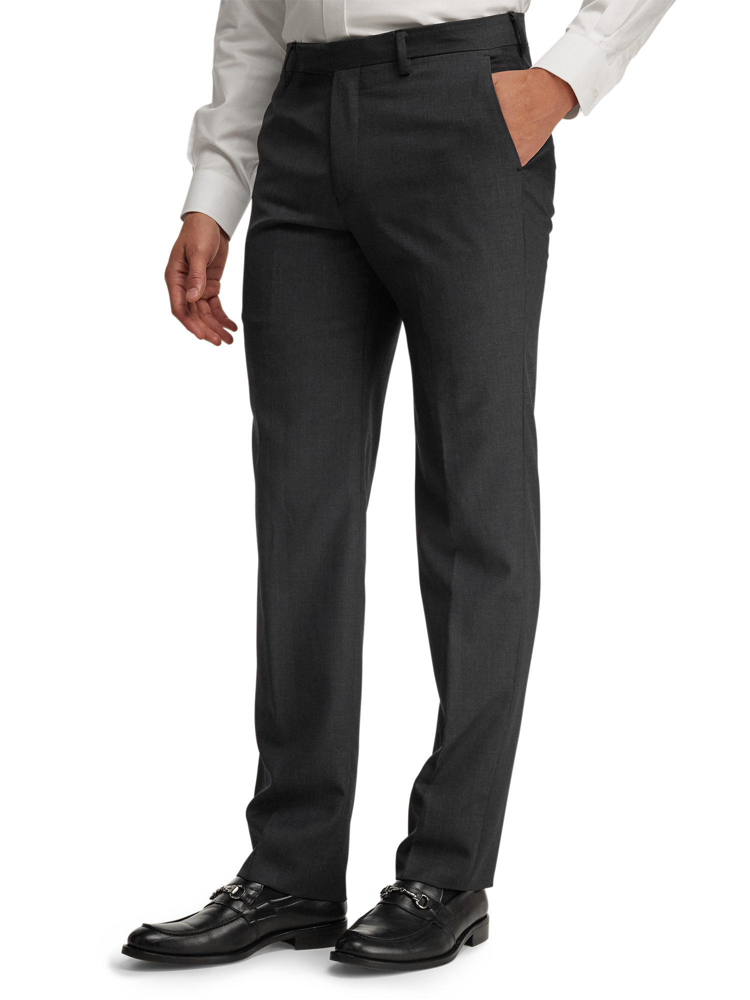 Alternate Image of Wool Gabardine Pants-1#model_flat front
