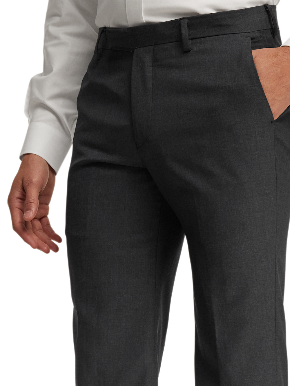 Alternate Image of Wool Gabardine Pants-4#model_flat front