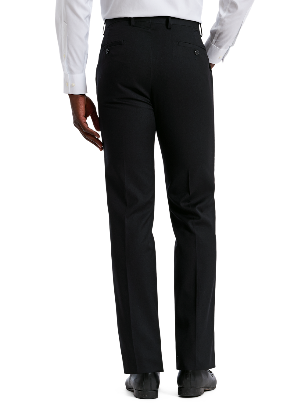 Alternate Shot of Men's Black Solid Bottoms  - 6#["PA4010L", "model_flat front"]